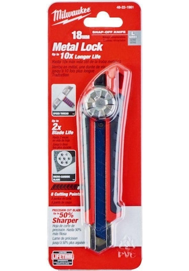 Milwaukee T48221961 Ağır Hizmet Tipi Maket Bıçağı 18 Mm
