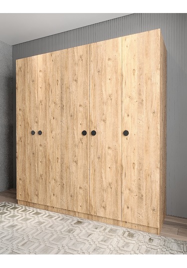 Magnum 5 Kapaklı Dolap Gardırop Çam
