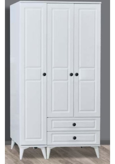 Üç Kapılı Dolap Beyaz