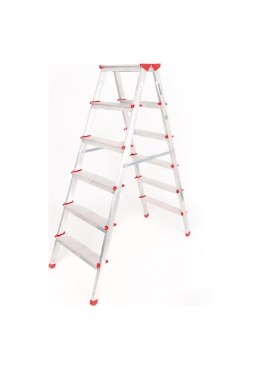 Alüminyum Çift Çıkışlı 6 Basamaklı Merdiven 137Cm Accm.04