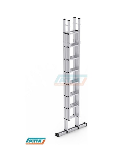 2,5*4=10+2=12 MT 80X25 ÇİFT SÜRGÜLÜ MERDİVEN