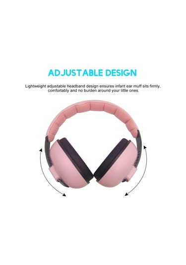 Dianziye 6 Ay-3 Yaş Bebek Ve Çocuk Gürültü Engelleyici Kulaklık, 21db Gürültü Redüksiyonu, Uyku Ve Etkinliklerde İşitme Koruması, Ayarlanabilir Bant, Katlanabilir, Yumuşak Sprey, Pembe, Bm-3 Modeli