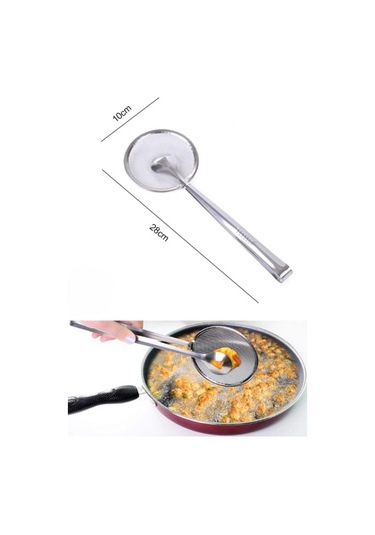 Süzgeçli Kevgirli Haşlama Kızartma Maşası Çok Renkli