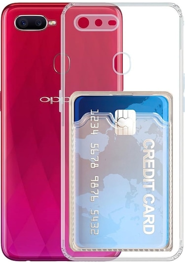 Kvy Oppo Ax7 Kamera Korumalı Kartlıklı Setra Şeffaf Silikon Kılıf
