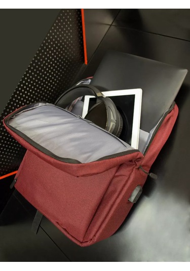 G Dizüstü Bilgisayar İçin Usb Portlu Sırt Çantası 213899394 Kirmizi