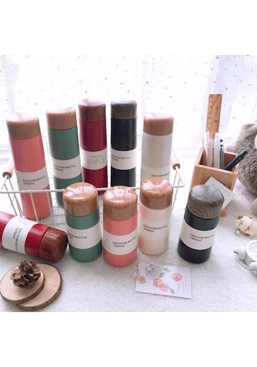 Pazly Yeşil 250/150 Ml Paslanmaz Çelik Termos Kupa Kahve Süt Kupası Taşınabilir Seyahat Kupası Yeşil