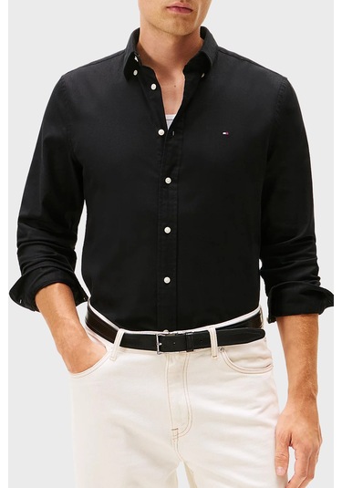 Tommy Hilfiger Erkek Gömlek Mw0mw40469 Bds Siyah Siyah