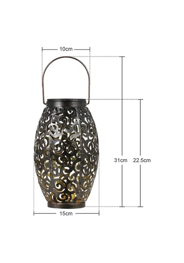 Novahub Ip44 Su Direnci Güneş Enerjisi Led Fener, Veranda Bahçe Avlusu Yolu Asılı Lamba