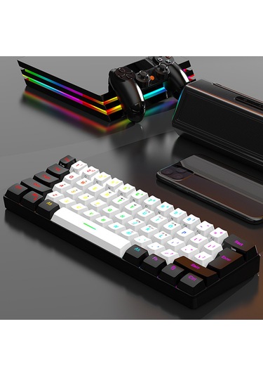 Lemestar 61 Tuşlu Rgb Aydınlatmalı Oyun Klavyesi - Ergonomik Tasarım, Usb-c Bağlantı, Kompakt Ve Taşınabilir