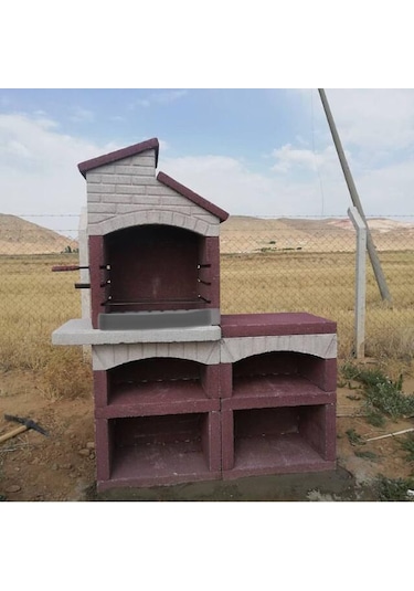 Mangal Barbekü 70 Lik Masalı Kırmızı Beyaz Model