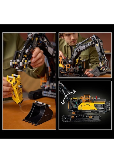 LEGO® Technic Volvo EC500 Hybrid Ekskavatör 42215- Yetişkinler için Motorlu İnşaat Aracı Yapım Seti (2359 Parça)