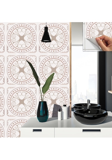 Tink KENDİNDEN YAPIŞKANLI SOFT YUVARLAK DESENLİ PVC KARO 30X30 CM