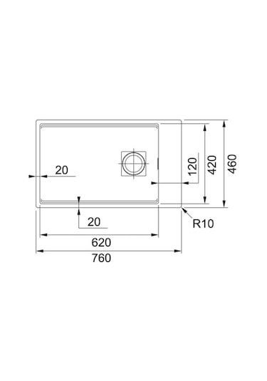 Franke KNG 110 - 62 Eviye Mat Siyah