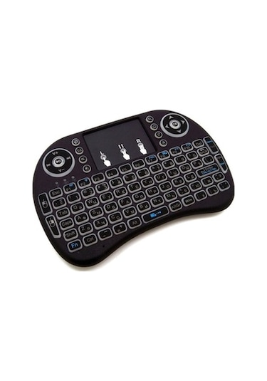 Tv Box Ps3 Uyumlu Kablosuz Dokunmatik Işıklı Şarjlı Mini Klavye