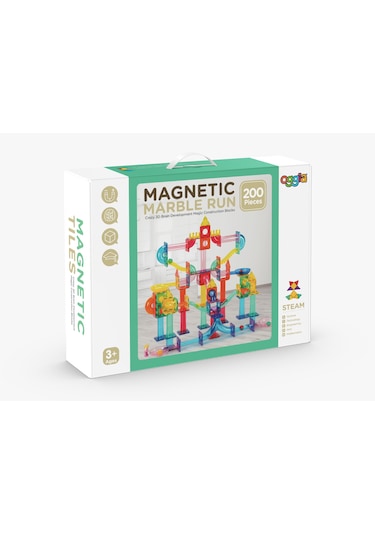 Marble Run 200 Parçalı Premium Manyetik Oyuncak/bloklar Seti 7 A