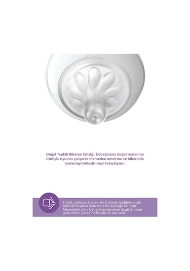 Philips Avent Natural Response PP Biberon 125 ML - 0+ Ay - Doğal Tepkili Biberon Emziği