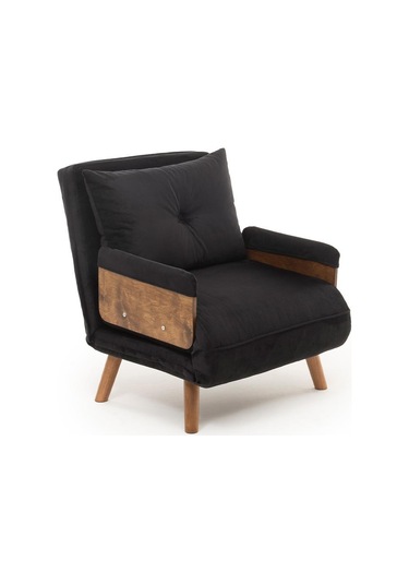 Pafu Cosmo Tekli Katlanır Yataklı Koltuk - Soho Siyah Siyah