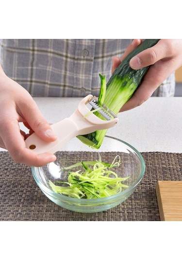 Meyve Sebze Soyucu Planer Patates Havuç Mutfak Aracı Bej , Boyut:meyve Sebze Soyucu Planer Bej Mavi