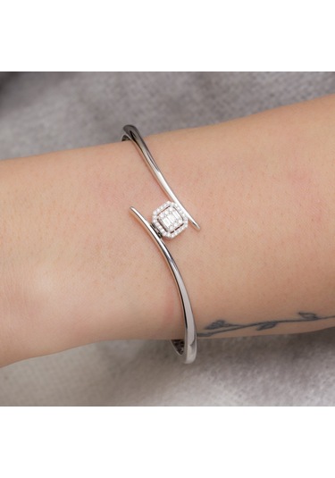 Venta 0,25 Karat 14K Baget Pırlanta Bilezik