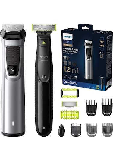 Philips MG9710/90 Multigroom Serisi 9000 12'si 1 Arada, Sakal, Saç ve Vücut, 12 Aksesuar