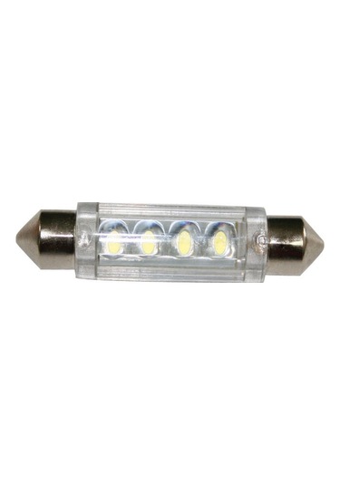 Ampül 12V. Led. T11. Sv8.5-8. Cool White - 4 Leds. 11X41Mm