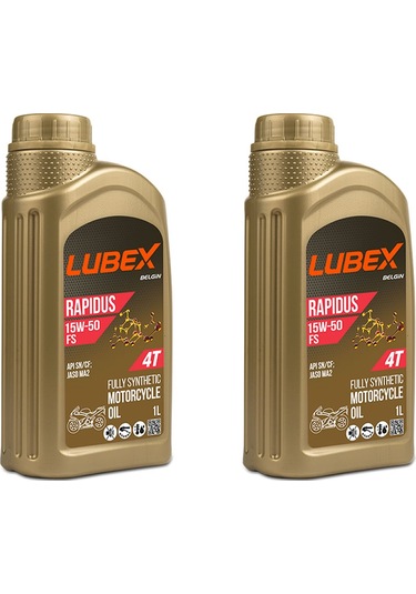 Lubex Rapidus Fs 15W-50 1 L 4 Zamanlı Motosiklet Yağı (2 Adet)