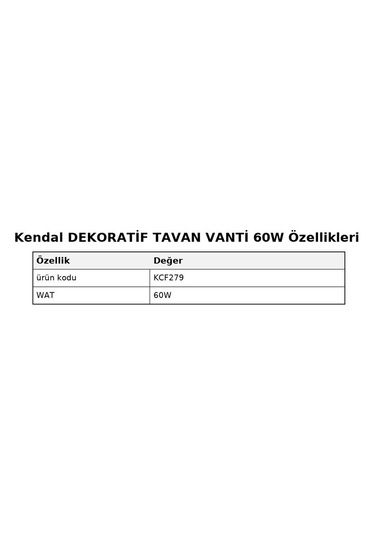 Kendal Dekoratif Tavan Vanti 60w 30"siyah Ahsap Tavan Vantilatör -siyah - Ahşap