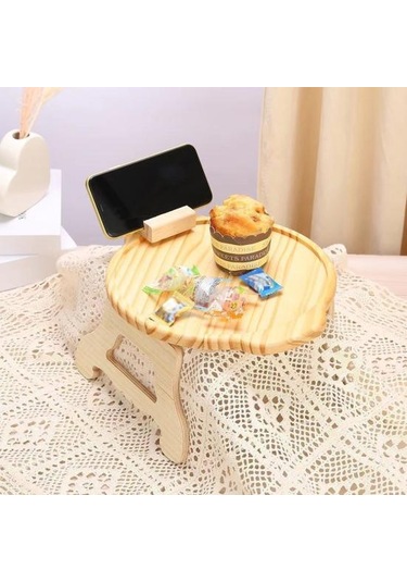 Kanepe Masası Çok Fonksiyonlu Kullanışlı Kanepe Tepsisi Ev İçin Telefon Tutuculu Katlanabilir Kanepe Masa Tepsisi 35 X 25 X 15 Cm