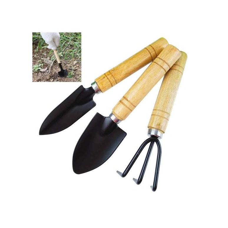 River World 3 Adet Ahşap Mini Boy Hobi Bahçe Seti