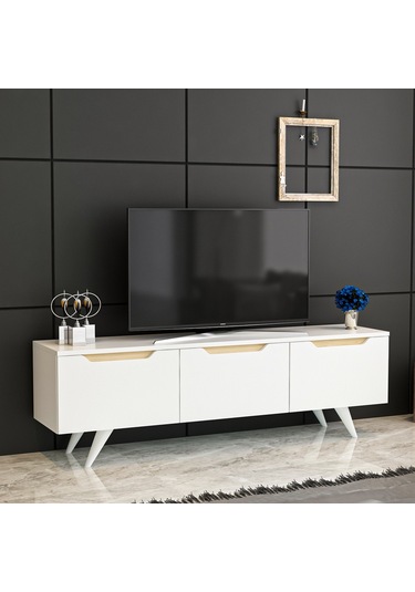 Prag Tv Ünitesi Beyaz Ücretsiz Kargo