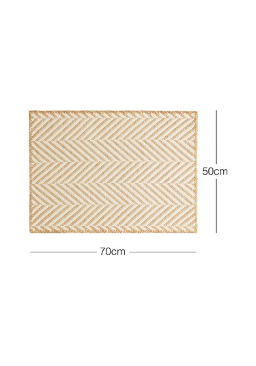 Ocean Home Textile Ekru Renk Balıksırtı Jüt Paspas 50  x  70 CM