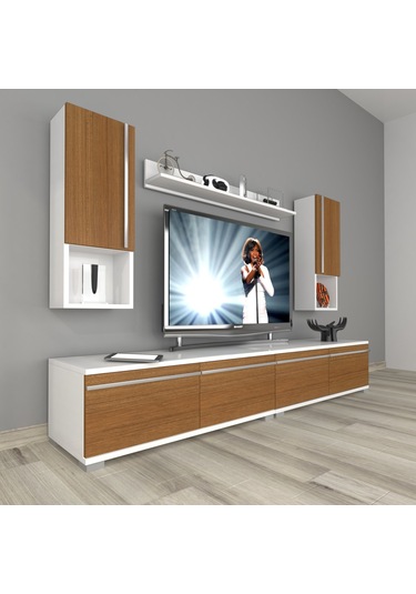 Decoraktiv Eko 5200ta Mdf Tv Ünitesi Tv Sehpası Beyaz - Ceviz