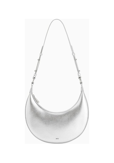 Jw Pei Carly Saddle Bag Vegan Deri Omuz Çantası Gümüş