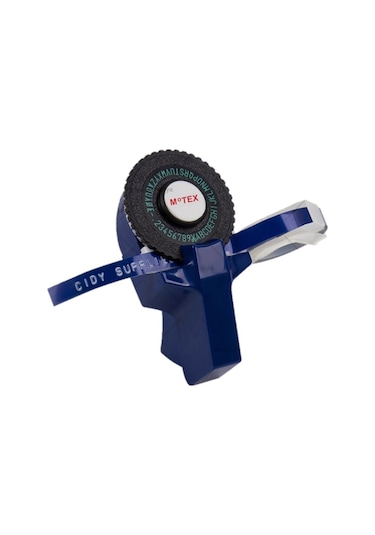 Motex Mavi-3D Kabartma Yazı Yazma ve Etiketleme Makinası +1 Siyah Şerit