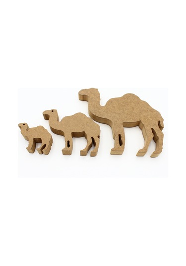Na Neşeli Ahşap Ahşap Deve Figürü 3 Lü Takım 15cm 10cm 6cm Ahşap Boyama Ürünü.boyama Etkinliği.okul Öncesi Model 3lüdeveboyasız