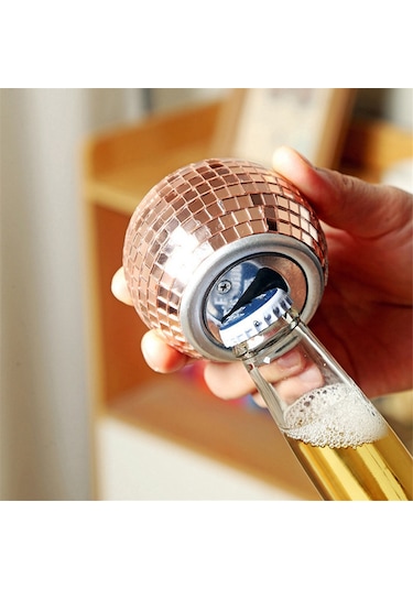 Bira Tutucu Ayna Tasarım Açacağı Ayna Topu Dekor Gümüş Gümüş