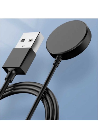 Siyah Galaxy Uyumlu Watch 4 44mm Usb Şarj Kablosu