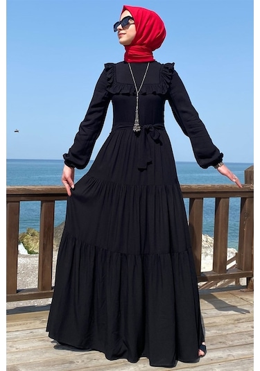 Rabia Şamlı Bade Elbise Siyah