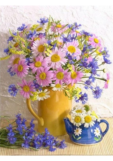 Gül Kırmızı Dıy 5d Elmas Boyama Şakayık Gül Çiçek Modern Ev Dekor Tam Yuvarlak Matkap Elmas Nakış 30x40cm