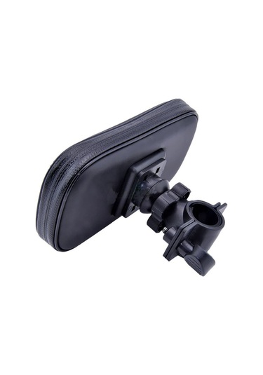 Samdoo Bisiklet İçin Su Geçirmez Telefon Kılıfı Ve 360 Dönen Tutucu - 6.3 İnç Telefonlar İçin Siyah Paket Kılıf + Tutucu + Renkli Kutu Siyah