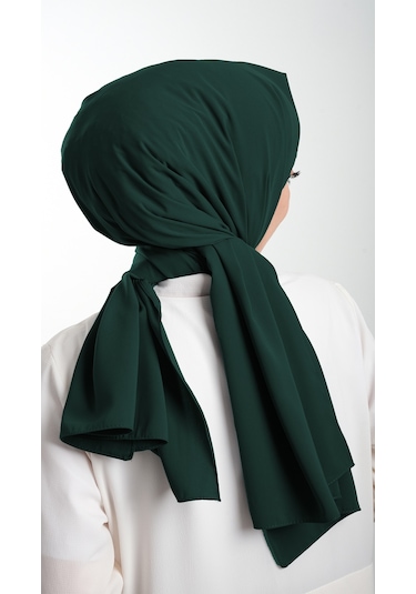 Zümrüt Düz Klasik Şal Medine İpeği Sade 202103 37 Zümrüt