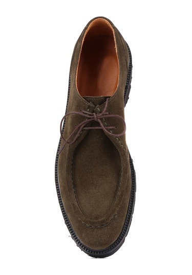 Shoetyle - Haki Süet Deri Bağcıklı Erkek Günlük Ayakkabı 250-1617-768-haki Haki