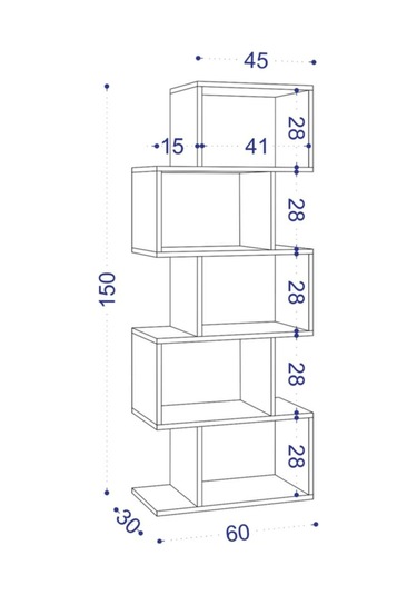 Decormet Meriç Kitaplık Ceviz Diğer