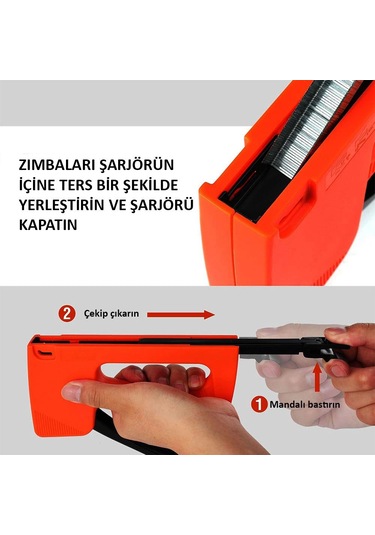 Workpro WP223001 6-10 MM Mekanik Zımba Tabancası + 800 Adet Zımba Set