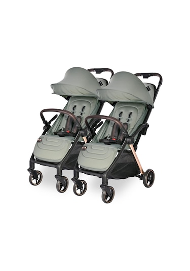 Lorelli Loret Otomatik Katlanan Kabin Boy & İkiz Bebek Arabası - Green