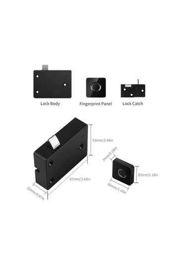 Pazly Akıllı Parmak İzi Kilidi - Usb Şarjlı, 360 Tanıma, 20 Parmak İzi Kapasite, Hızlı Açma Diğer