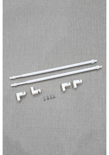 Ayarlanabilir Briz Perde Çubuğu 50-80cm 2 Adet Beyaz