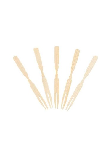 Dolphin Bambu Cips Çatalı 9 Cm 100 Lü Paket Ahşap