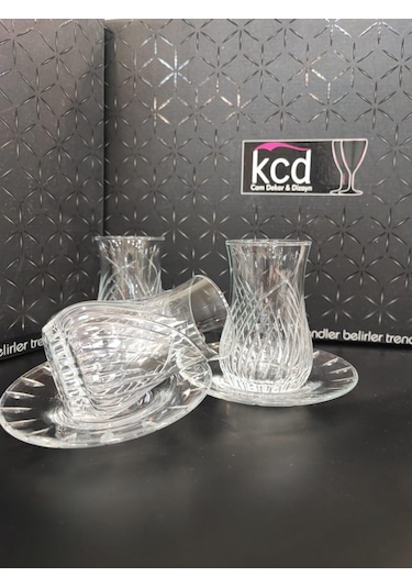 Kcd 3858s 6 Kişilik 12 Parça Çay Seti Şeffaf