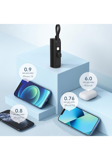 Woyax By Deji Lightning Soketli Dahili Kablo Mini Powerbank
